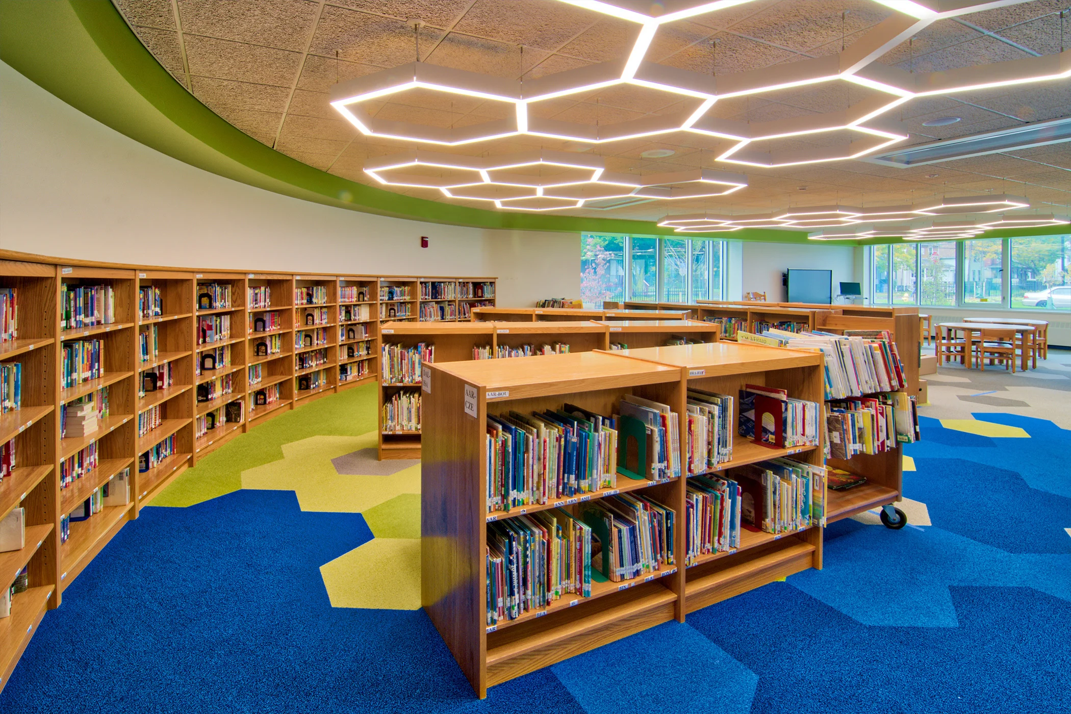 Flower-City-School-54_Library - Left Photo